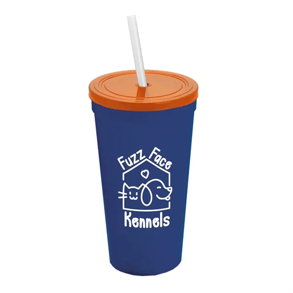 24 Oz. Stadium Cup With Straw And Lid... from ASI 40480 Koozie Group