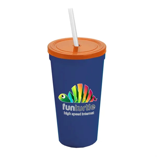 24 Oz. Stadium Cup With Straw And Lid... from ASI 40480 Koozie Group