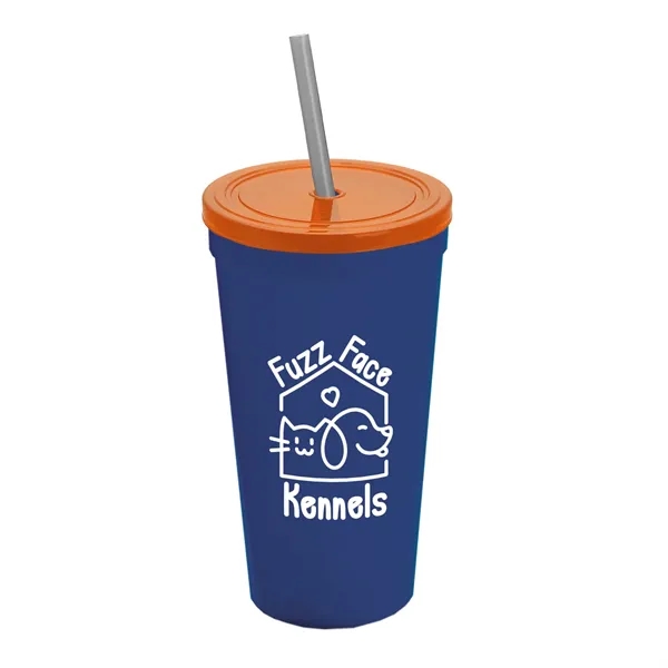 24 Oz. Stadium Cup With Straw And Lid... from ASI 40480 Koozie Group