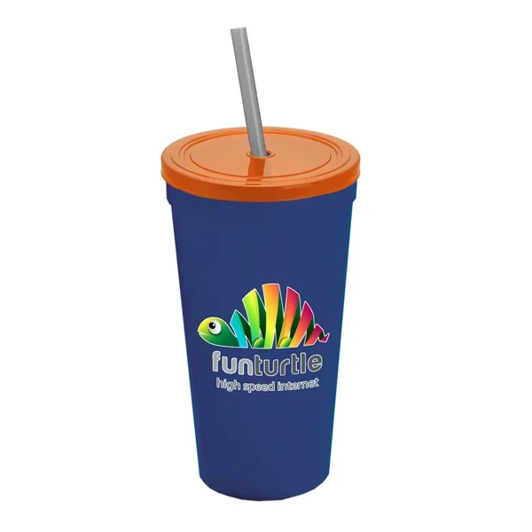 24 Oz. Stadium Cup With Straw And Lid... from ASI 40480 Koozie Group