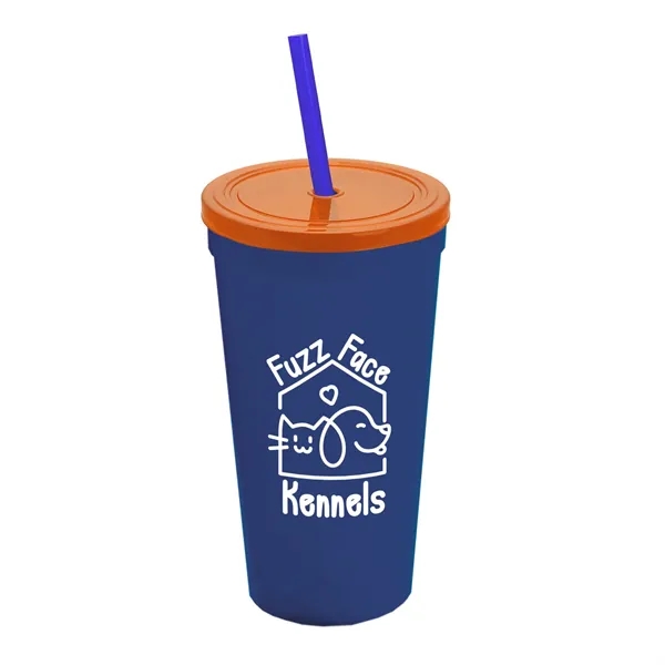24 Oz. Stadium Cup With Straw And Lid... from ASI 40480 Koozie Group