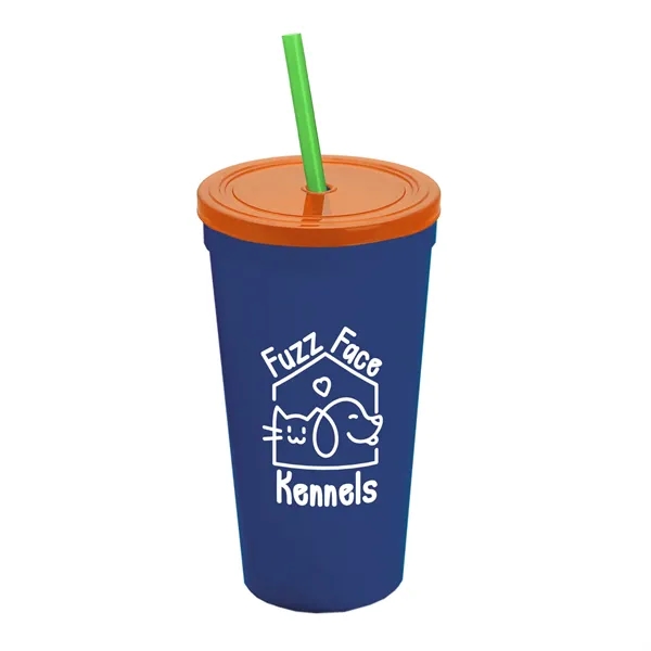 24 Oz. Stadium Cup With Straw And Lid... from ASI 40480 Koozie Group