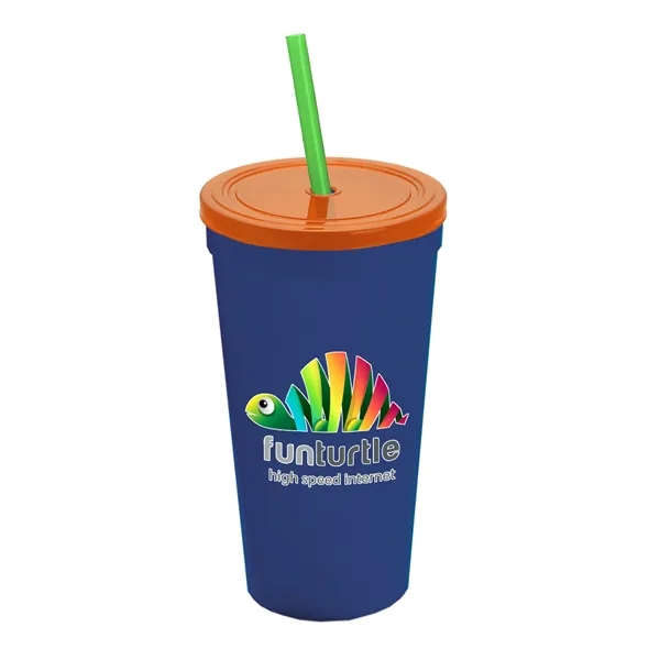 24 Oz. Stadium Cup With Straw And Lid... from ASI 40480 Koozie Group