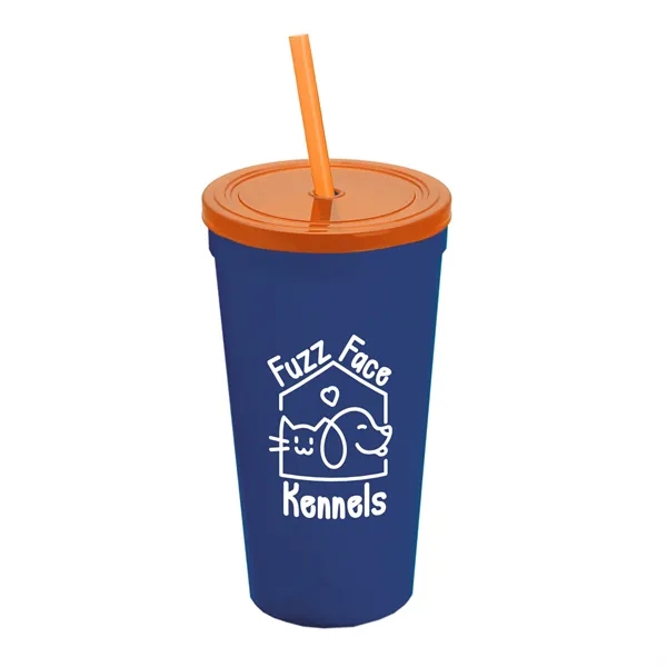 24 Oz. Stadium Cup With Straw And Lid... from ASI 40480 Koozie Group