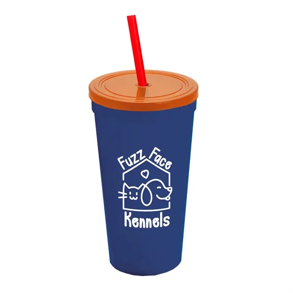 24 Oz. Stadium Cup With Straw And Lid... from ASI 40480 Koozie Group