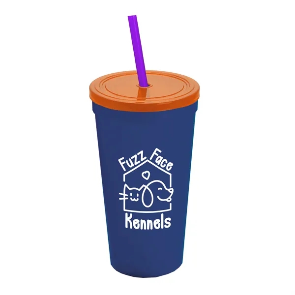 24 Oz. Stadium Cup With Straw And Lid... from ASI 40480 Koozie Group