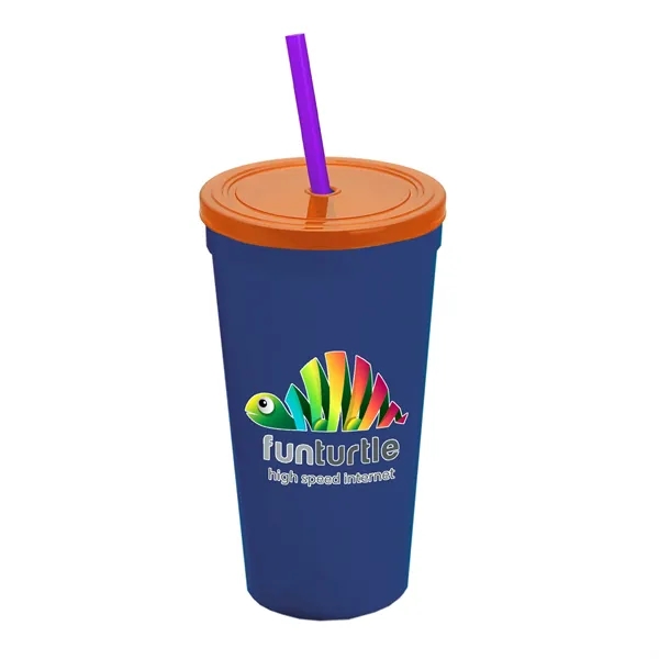 24 Oz. Stadium Cup With Straw And Lid... from ASI 40480 Koozie Group