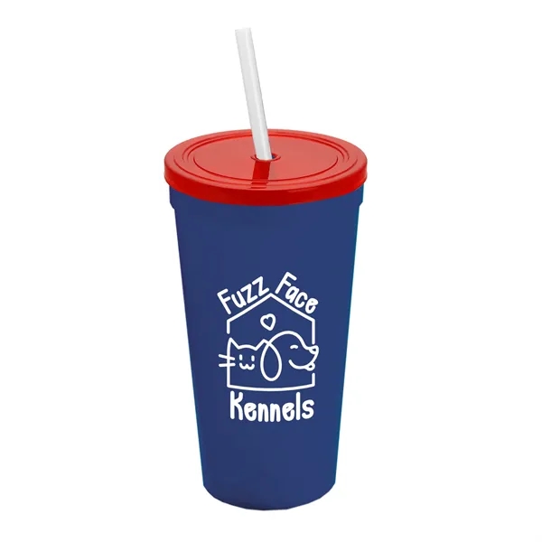 24 Oz. Stadium Cup With Straw And Lid... from ASI 40480 Koozie Group