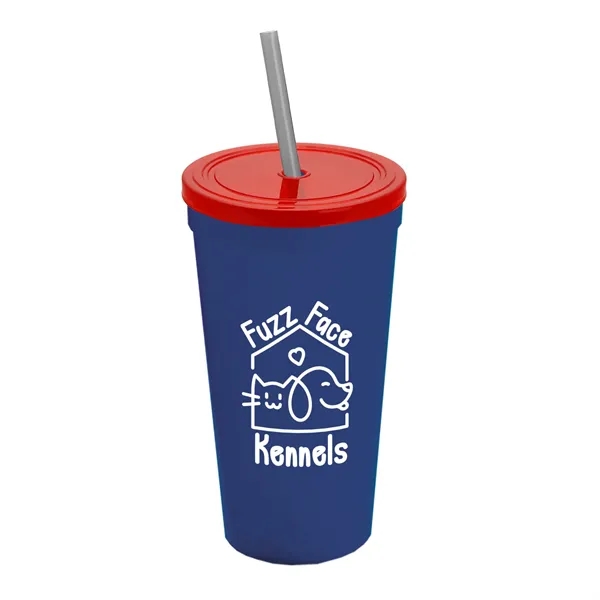 24 Oz. Stadium Cup With Straw And Lid... from ASI 40480 Koozie Group