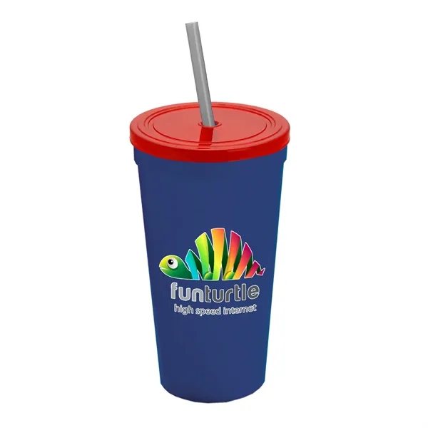 24 Oz. Stadium Cup With Straw And Lid... from ASI 40480 Koozie Group
