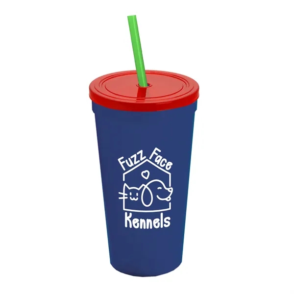 24 Oz. Stadium Cup With Straw And Lid... from ASI 40480 Koozie Group