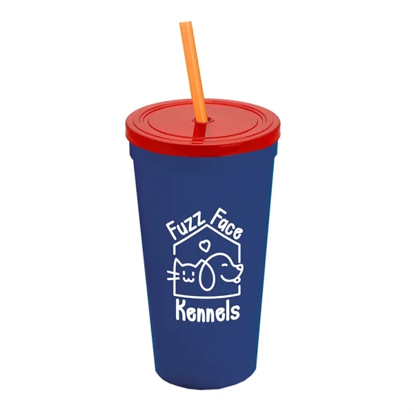 24 Oz. Stadium Cup With Straw And Lid... from ASI 40480 Koozie Group