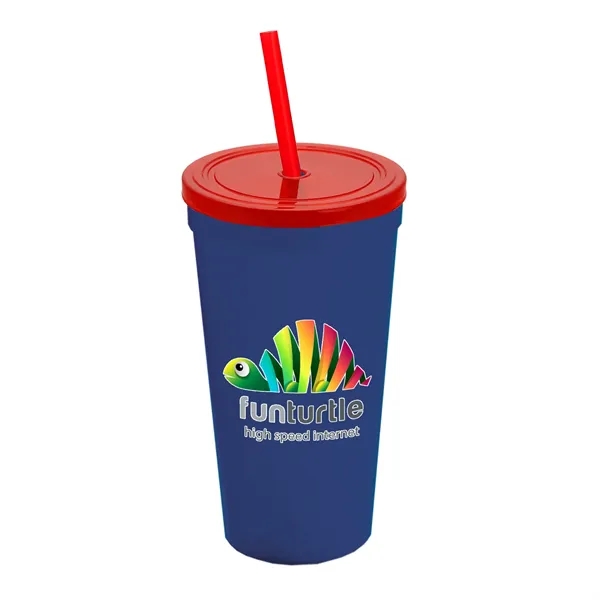 24 Oz. Stadium Cup With Straw And Lid... from ASI 40480 Koozie Group