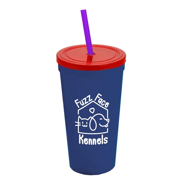 24 Oz. Stadium Cup With Straw And Lid... from ASI 40480 Koozie Group