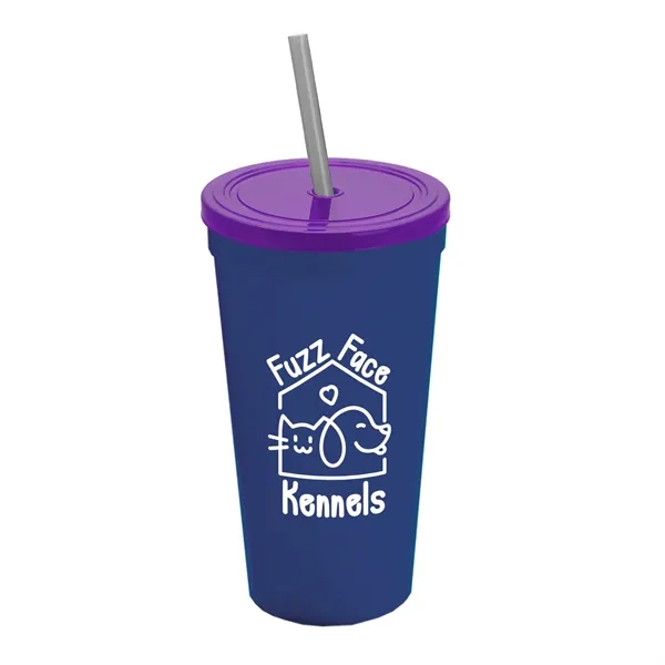 24 Oz. Stadium Cup With Straw And Lid... from ASI 40480 Koozie Group