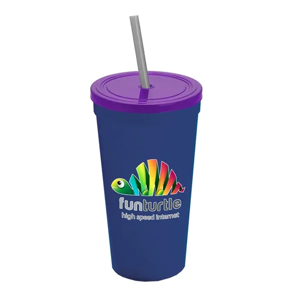 24 Oz. Stadium Cup With Straw And Lid... from ASI 40480 Koozie Group