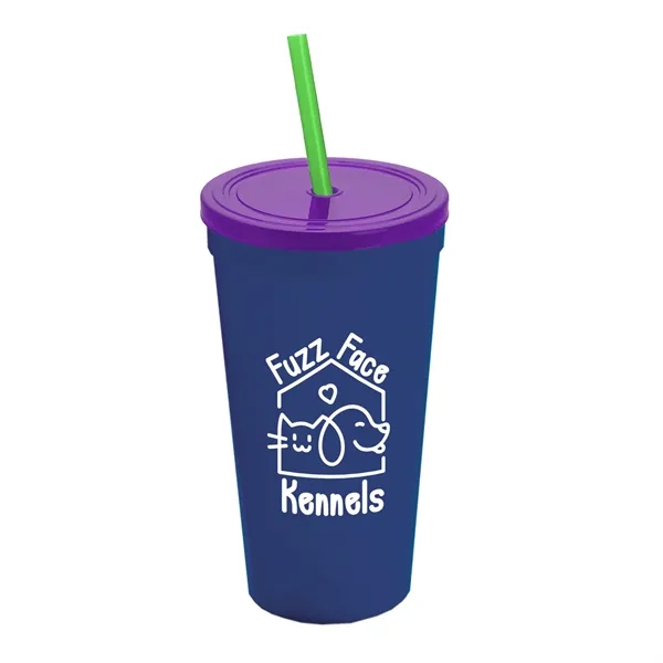 24 Oz. Stadium Cup With Straw And Lid... from ASI 40480 Koozie Group