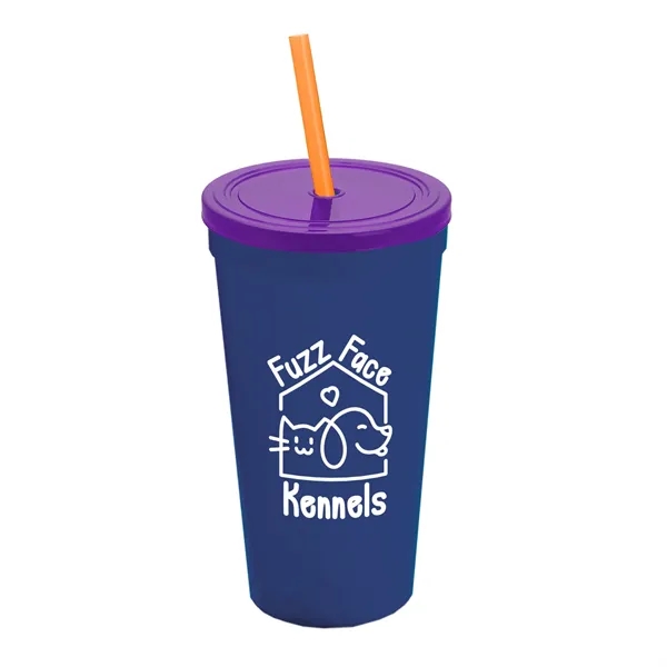 24 Oz. Stadium Cup With Straw And Lid... from ASI 40480 Koozie Group
