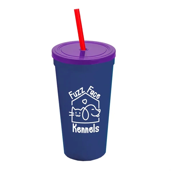 24 Oz. Stadium Cup With Straw And Lid... from ASI 40480 Koozie Group