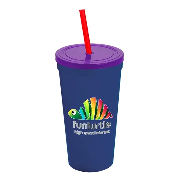 24 Oz. Stadium Cup With Straw And Lid... from ASI 40480 Koozie Group