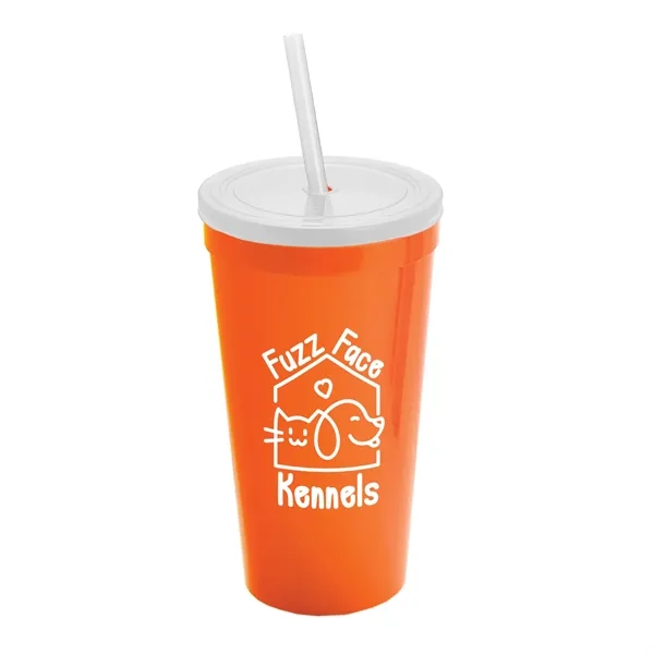 24 Oz. Stadium Cup With Straw And Lid... from ASI 40480 Koozie Group