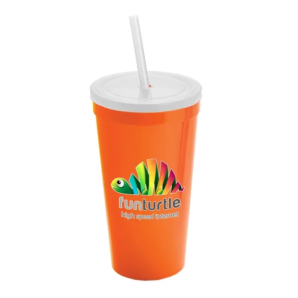 24 Oz. Stadium Cup With Straw And Lid... from ASI 40480 Koozie Group