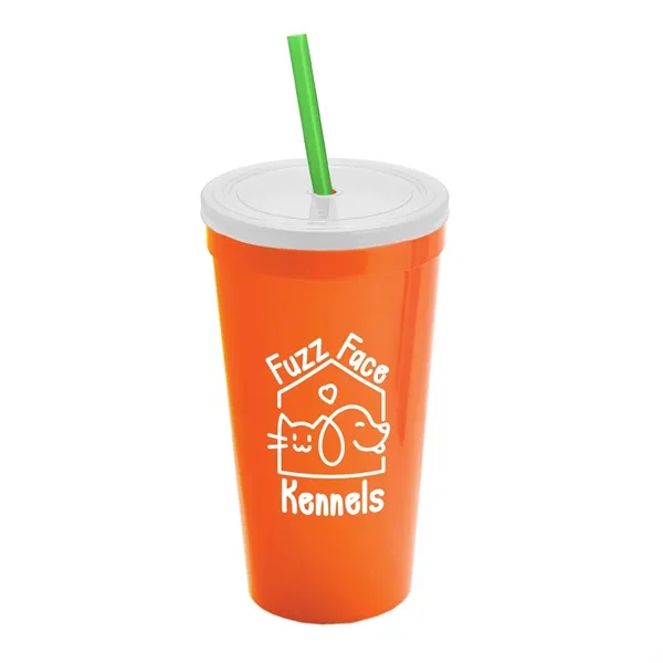 24 Oz. Stadium Cup With Straw And Lid... from ASI 40480 Koozie Group