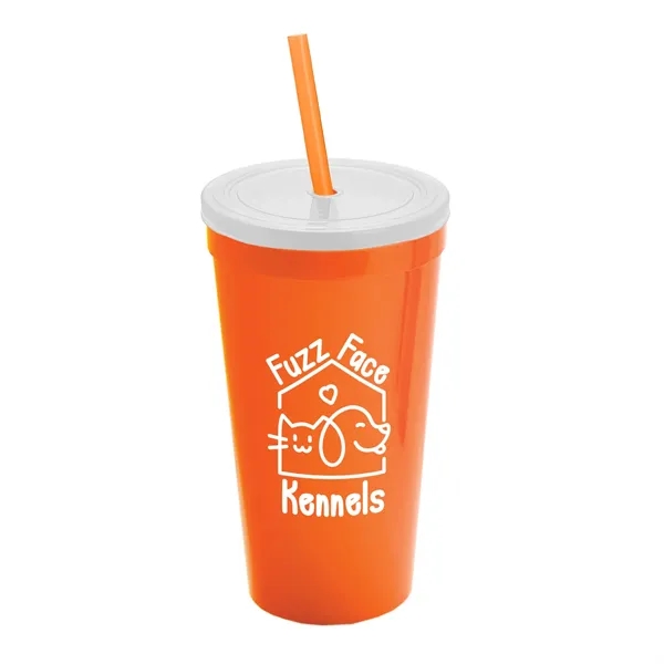 24 Oz. Stadium Cup With Straw And Lid... from ASI 40480 Koozie Group