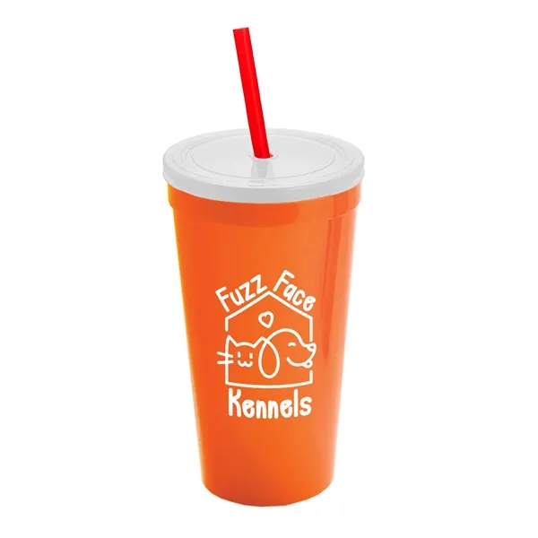 24 Oz. Stadium Cup With Straw And Lid... from ASI 40480 Koozie Group