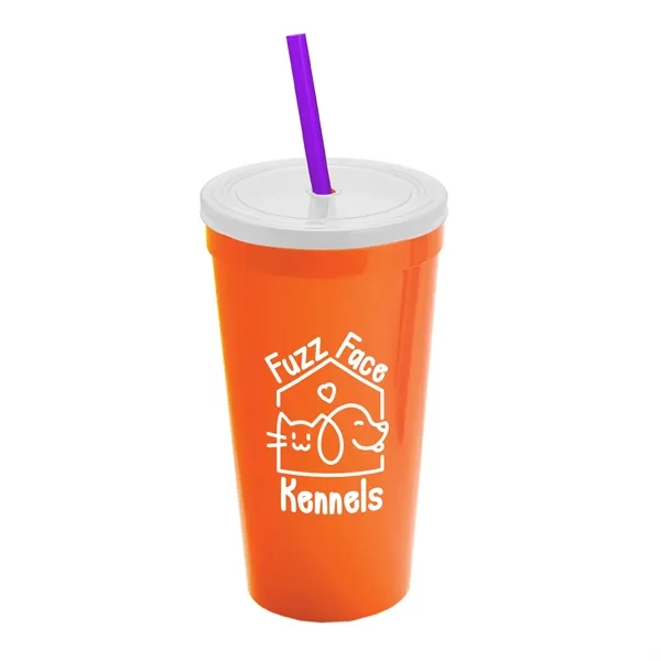 24 Oz. Stadium Cup With Straw And Lid... from ASI 40480 Koozie Group