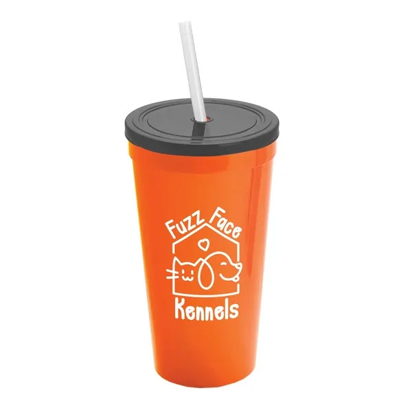 24 Oz. Stadium Cup With Straw And Lid... from ASI 40480 Koozie Group