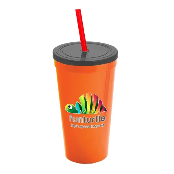 24 Oz. Stadium Cup With Straw And Lid... from ASI 40480 Koozie Group