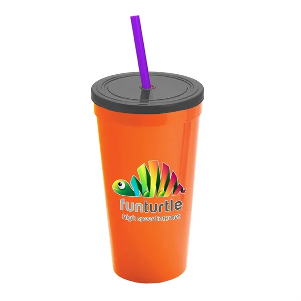 24 Oz. Stadium Cup With Straw And Lid... from ASI 40480 Koozie Group