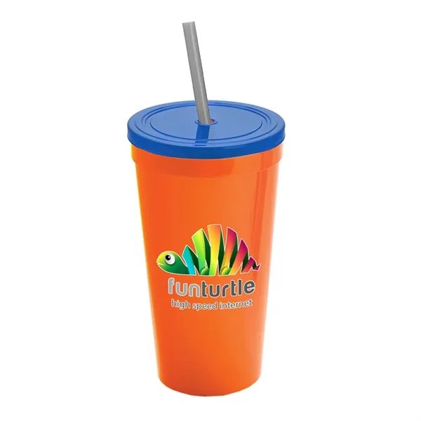 24 Oz. Stadium Cup With Straw And Lid... from ASI 40480 Koozie Group