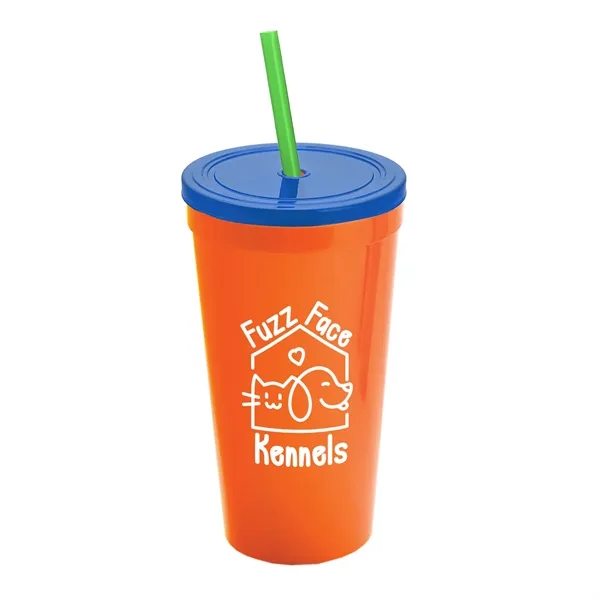 24 Oz. Stadium Cup With Straw And Lid... from ASI 40480 Koozie Group