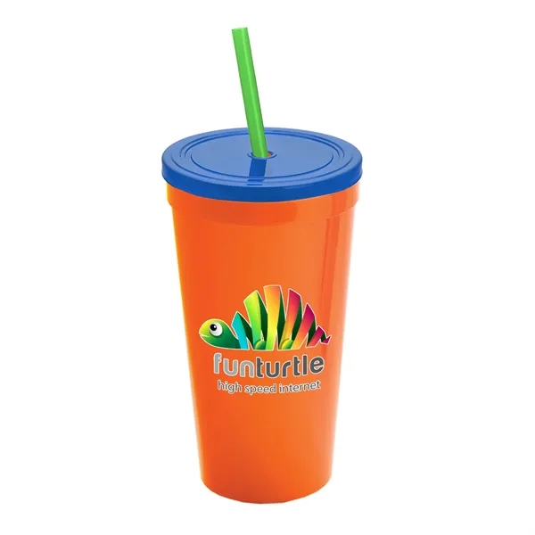 24 Oz. Stadium Cup With Straw And Lid... from ASI 40480 Koozie Group