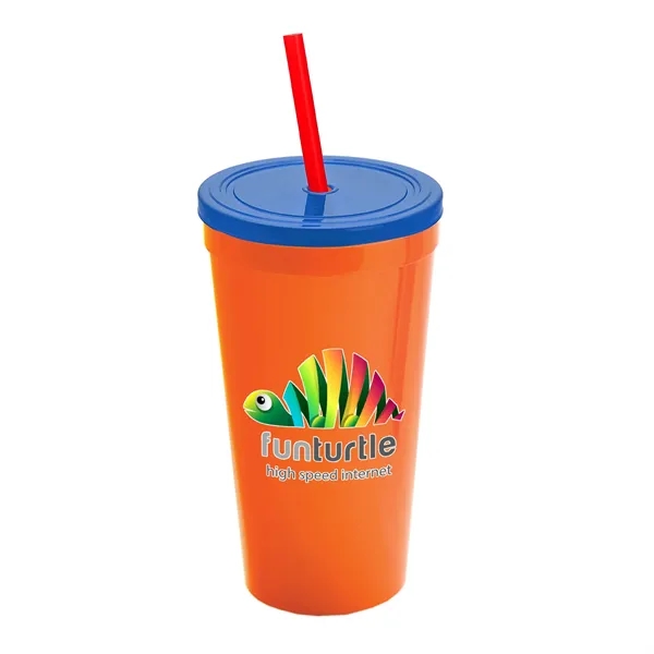 24 Oz. Stadium Cup With Straw And Lid... from ASI 40480 Koozie Group