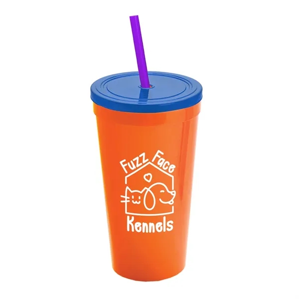 24 Oz. Stadium Cup With Straw And Lid... from ASI 40480 Koozie Group