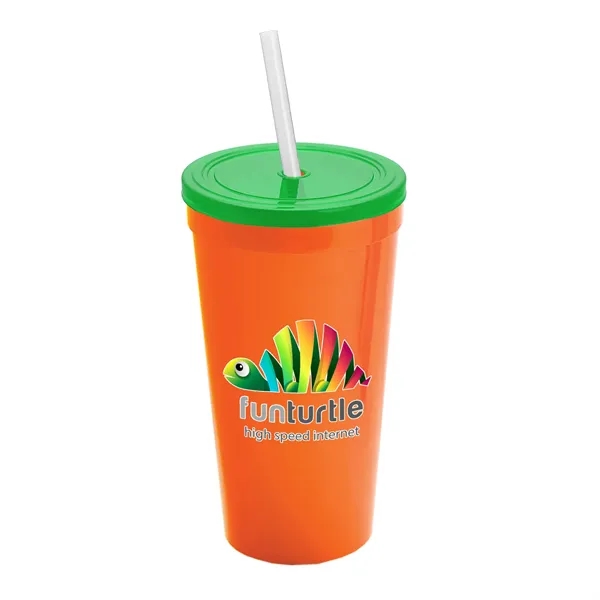 24 Oz. Stadium Cup With Straw And Lid... from ASI 40480 Koozie Group