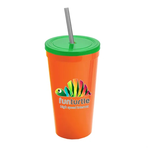 24 Oz. Stadium Cup With Straw And Lid... from ASI 40480 Koozie Group