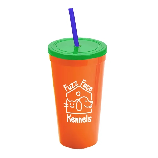 24 Oz. Stadium Cup With Straw And Lid... from ASI 40480 Koozie Group