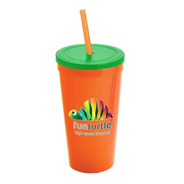 24 Oz. Stadium Cup With Straw And Lid... from ASI 40480 Koozie Group