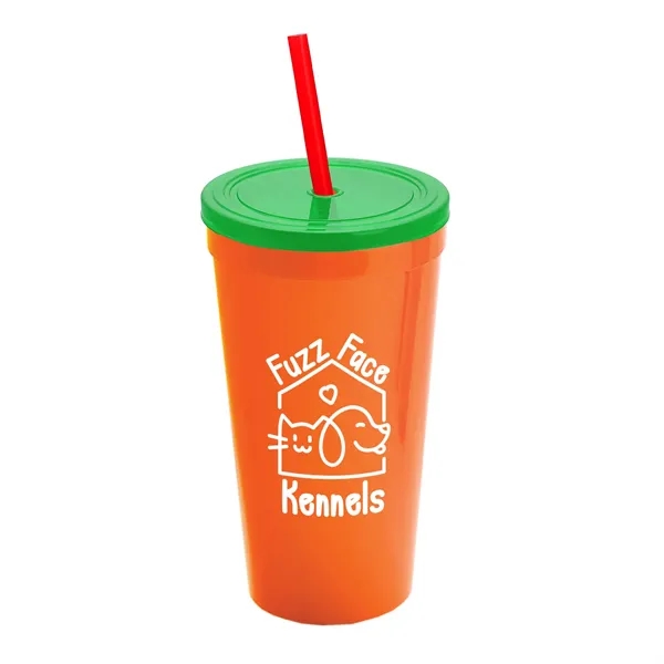 24 Oz. Stadium Cup With Straw And Lid... from ASI 40480 Koozie Group