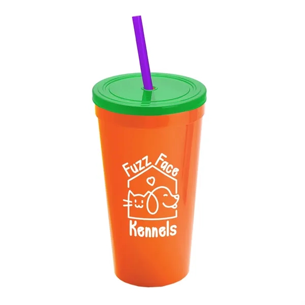 24 Oz. Stadium Cup With Straw And Lid... from ASI 40480 Koozie Group
