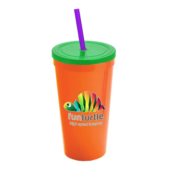 24 Oz. Stadium Cup With Straw And Lid... from ASI 40480 Koozie Group
