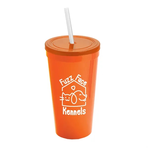 24 Oz. Stadium Cup With Straw And Lid... from ASI 40480 Koozie Group
