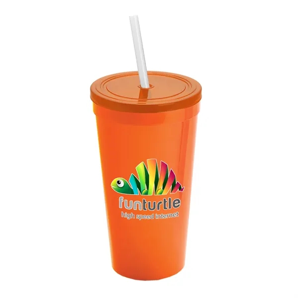 24 Oz. Stadium Cup With Straw And Lid... from ASI 40480 Koozie Group