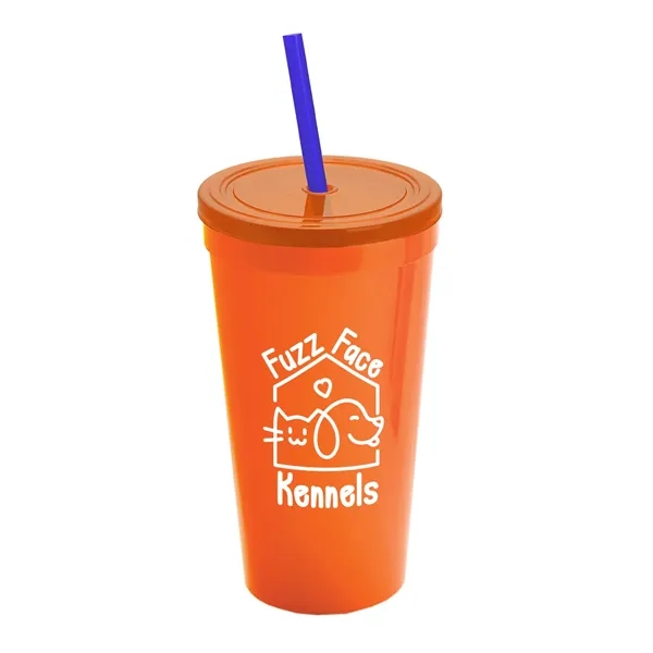 24 Oz. Stadium Cup With Straw And Lid... from ASI 40480 Koozie Group