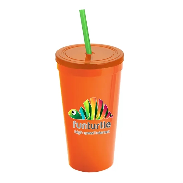 24 Oz. Stadium Cup With Straw And Lid... from ASI 40480 Koozie Group
