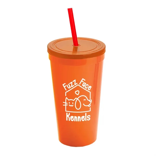24 Oz. Stadium Cup With Straw And Lid... from ASI 40480 Koozie Group